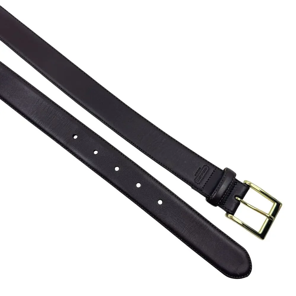 Coach Men's Dark Brown Leather Belt